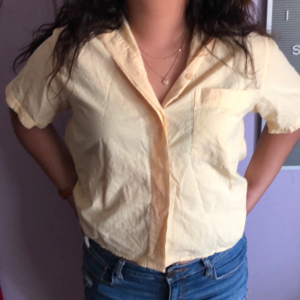 Yellow button up